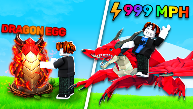 Official promotional illustration pairing a red egg with a dragon mount